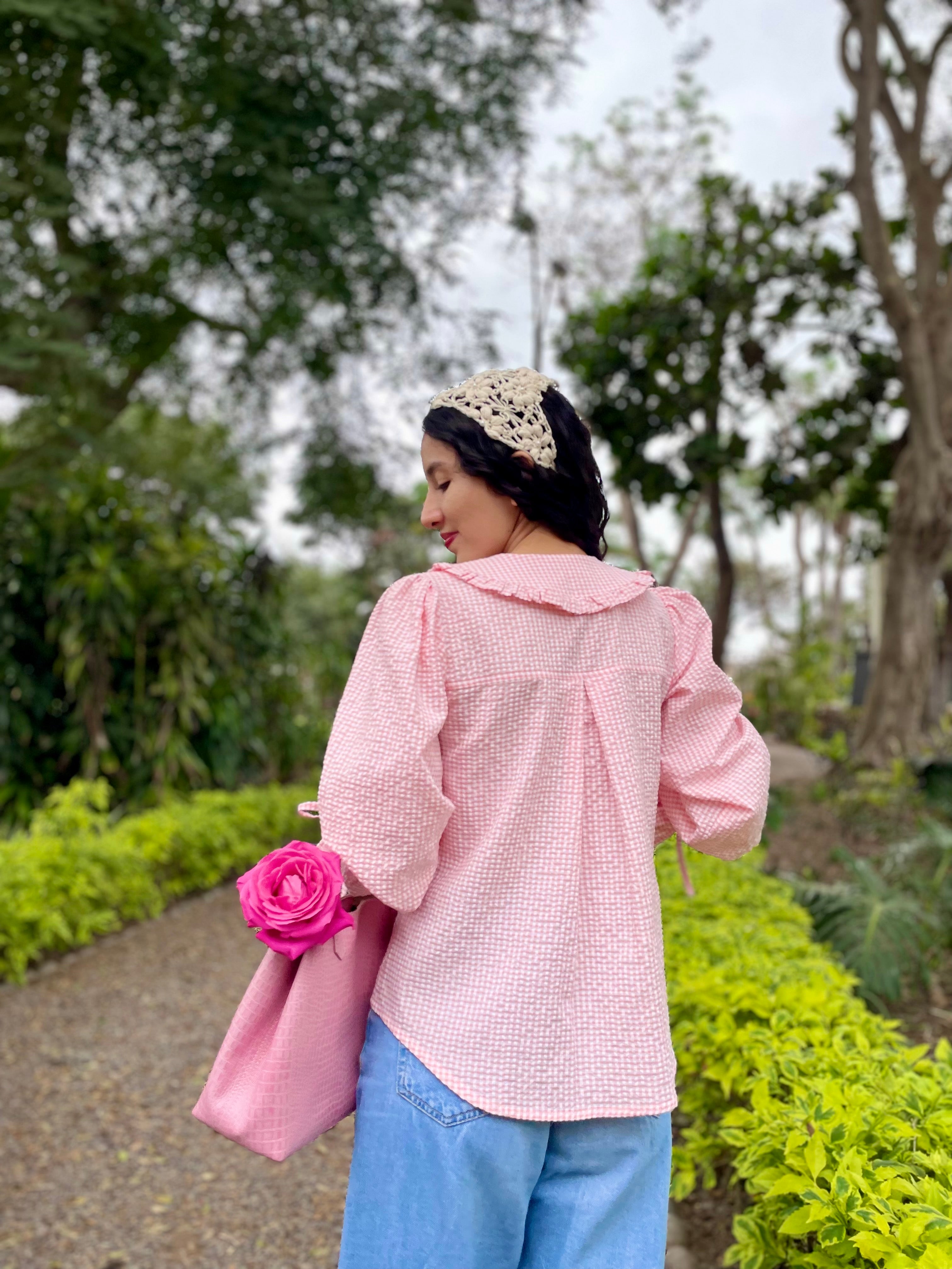 Blusa Rosé Rosa Manga Larga
