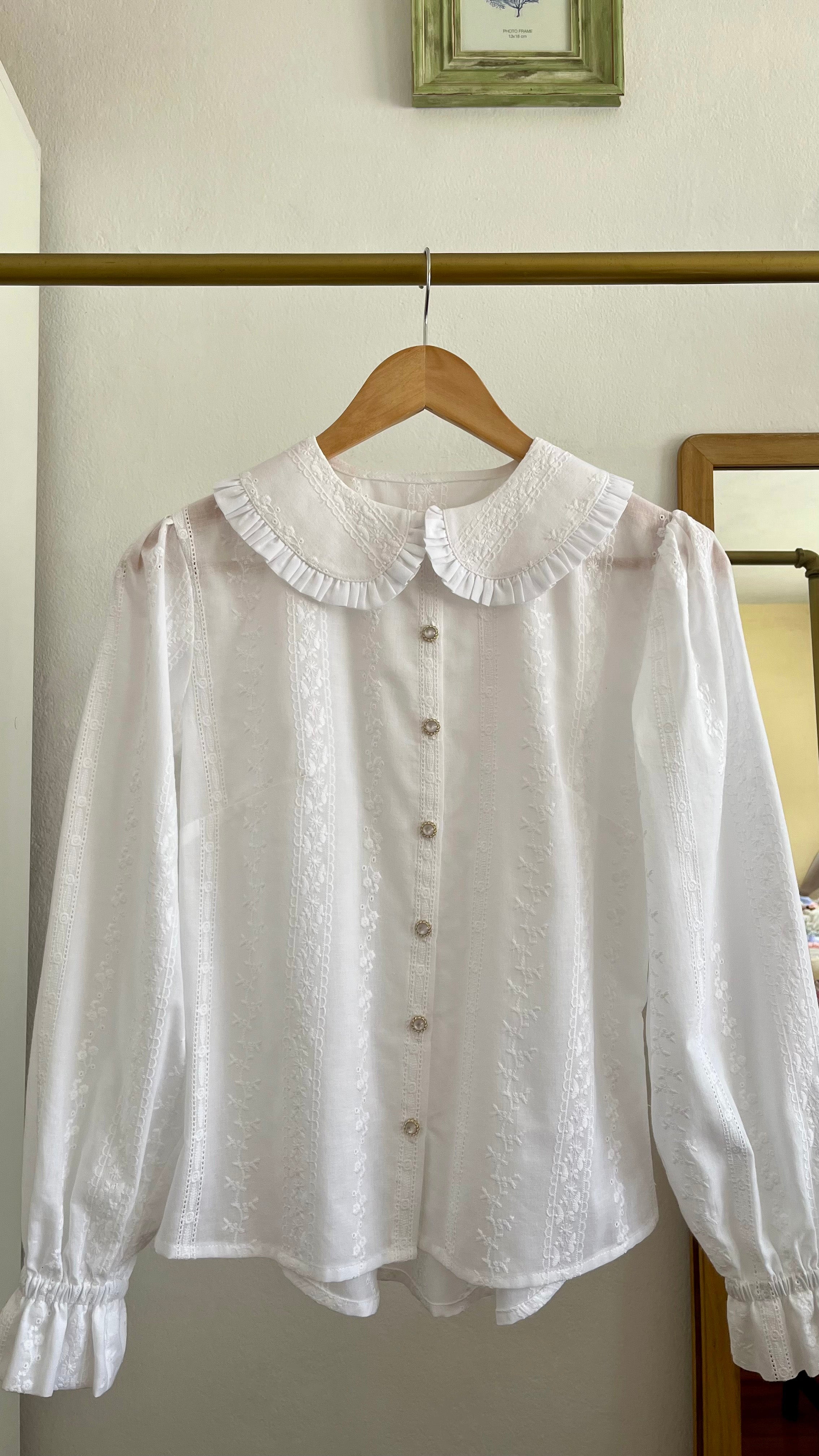Blusa Rosé Blanco Broderie