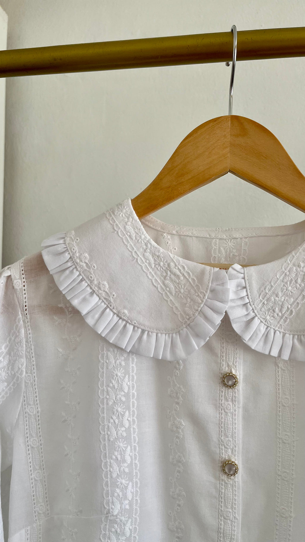 Blusa Rosé Blanco Broderie