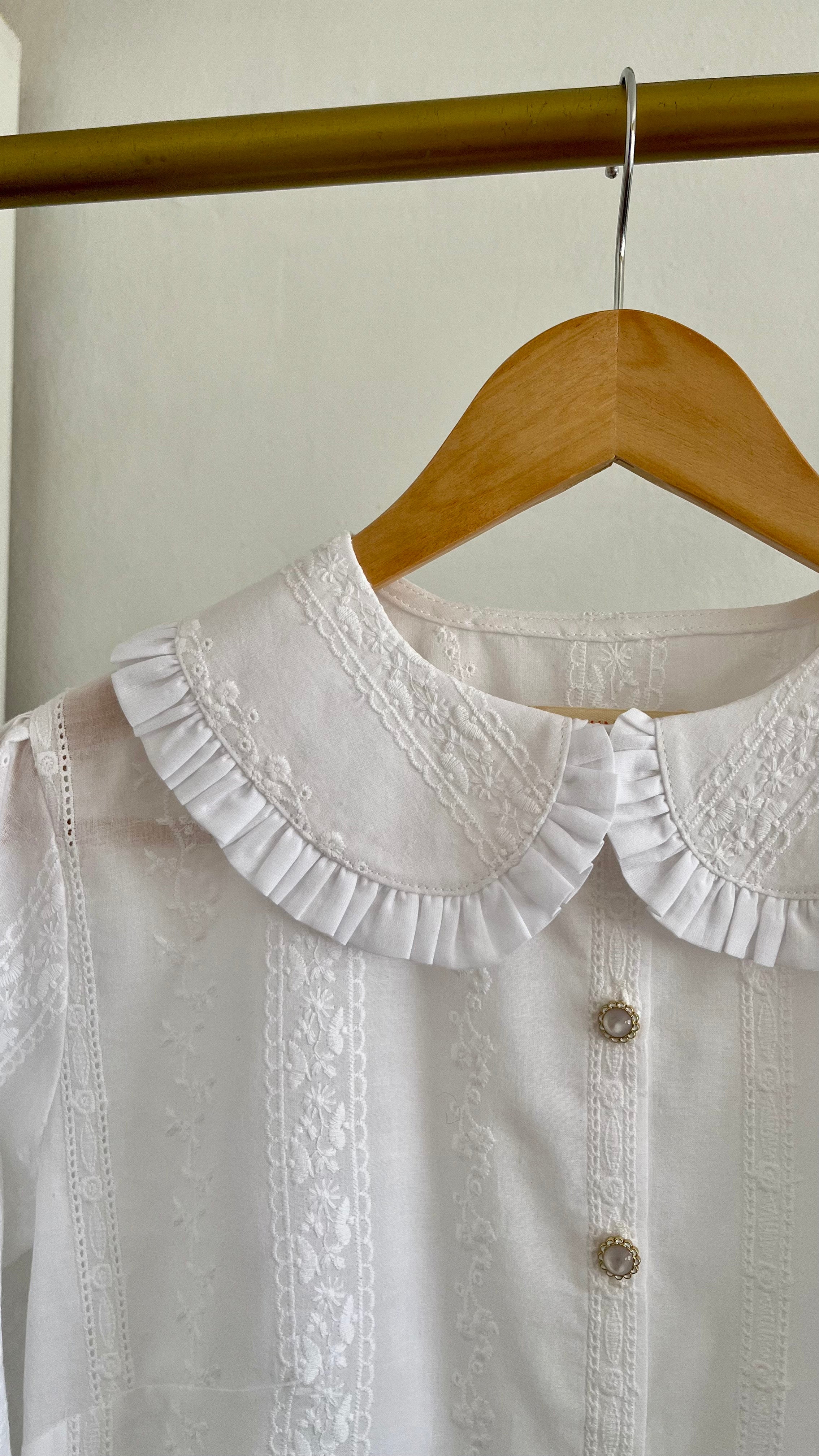 Blusa Rosé Blanco Broderie